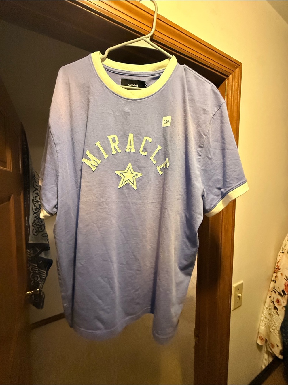 NAHMIAS Miracle  Short Sleeve Tee - Lavender / Blue NWT